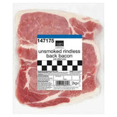 Chef's Essentials Unsmoked Rindless Back Bacon 2kg  Adomoo